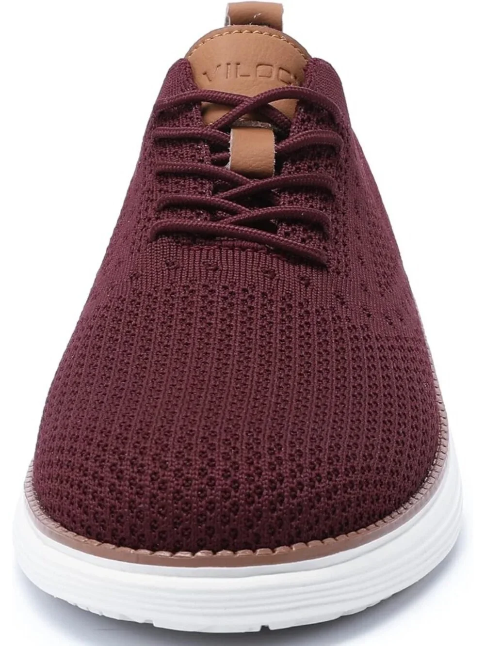 VILOCY Men's Red Ethylene Vinyl Acetate Casual Breathable Comfortable Sneakers
